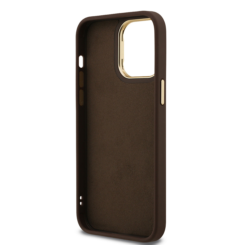 Guess iPhone 14 Pro Max Orjinal Lisanslı PU Deri 4G Desenli Metal Büyük 4G ve Yazı Logolu Kamera Standlı Kılıf Guess iPhone 14 Pro Max Orjinal Lisanslı PU Deri 4G Desenli Metal Büyük 4G ve Yazı Logolu Kamera Standlı Kılıf